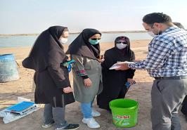 بازدید کارشناسان سازمان آب و برق خوزستان از روند اجرایی پروژه پرورش ماهی باس دریایی در پساب مزارع نیشکر