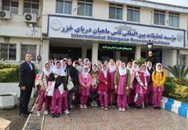 بازدید دانش‌آموزان دبستان شاهد نسیبه رشت از انستیتو تحقیقات بین‌المللی ماهیان خاویاری