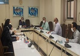 جلسه مشترک بین پژوهشکده آبزی پروری آب های جنوب کشور و کارشناسان اداره کل شیلات خوزستان